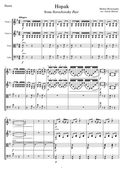 M. Mussorgsky - Hopak<br>(From Sorochintsy Fair) - Image 2