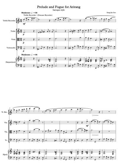 Prelude and Fugue for Arirang<br>(Baroque Style) - Image 2