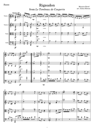 M. Ravel - Rigaudon<br>(from Le Tombeau de Couperin) - Image 2