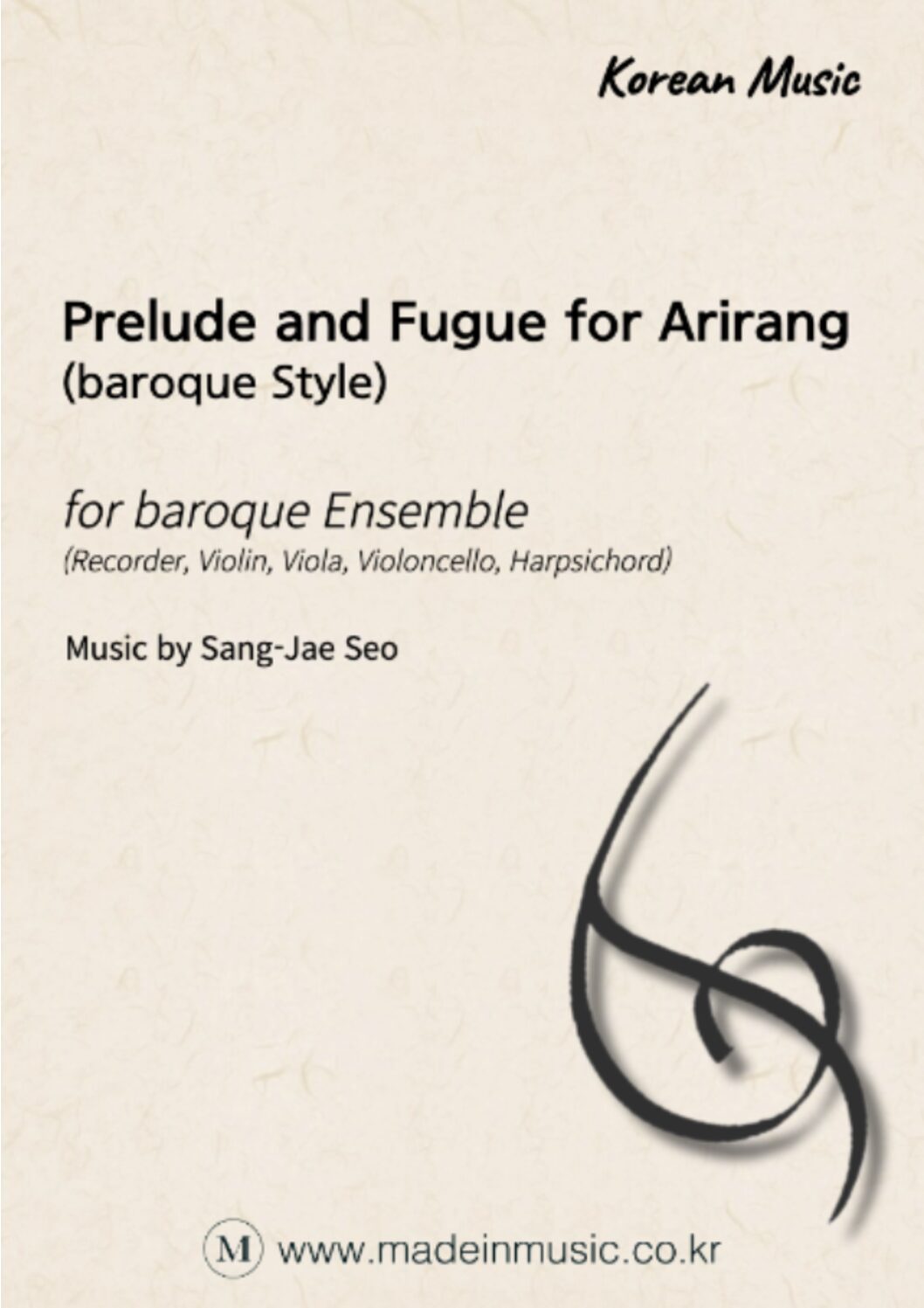 Prelude and Fugue for Arirang<br>(Baroque Style)