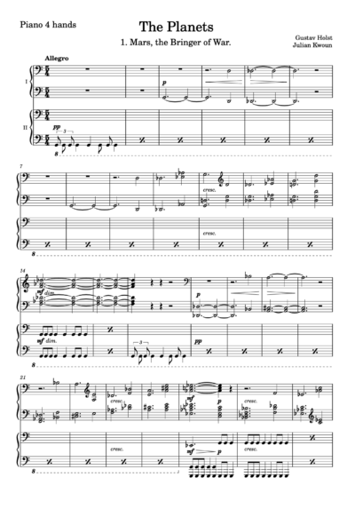 Holst - The Planets<br>(4 Hands) - Image 2