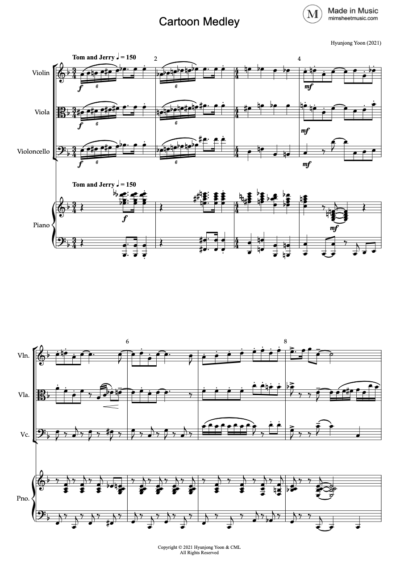 Cartoon Medley<br>(Piano Quartet ver.) - Image 2