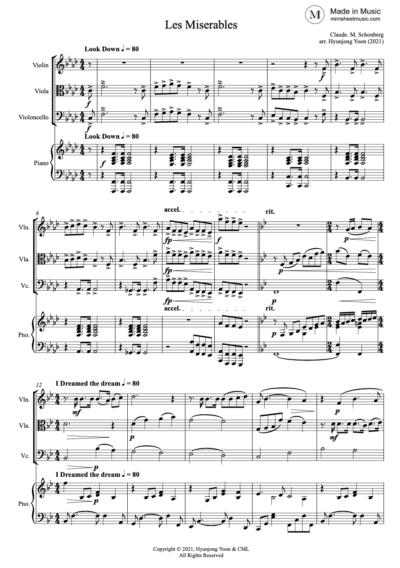 Les Miserables Medley<br>(Piano Quartet ver.) - Image 3