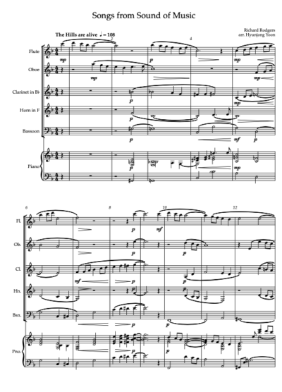 The Sound of Music Medley<br>(ver. Wind Quintet & Piano) - Image 3